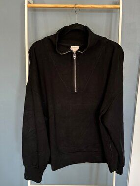 Varley Hawley Half Zip Sweat Black XL